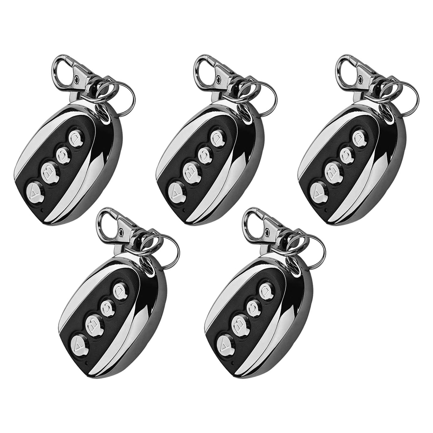 5-Pack 433MHz Garage Door Remote Control - Auto Sliding/Gate Opener & Closer, Electric Cloning Replacement for Rolling Driveway Gates - Compatible with Most Fixed Code Openers