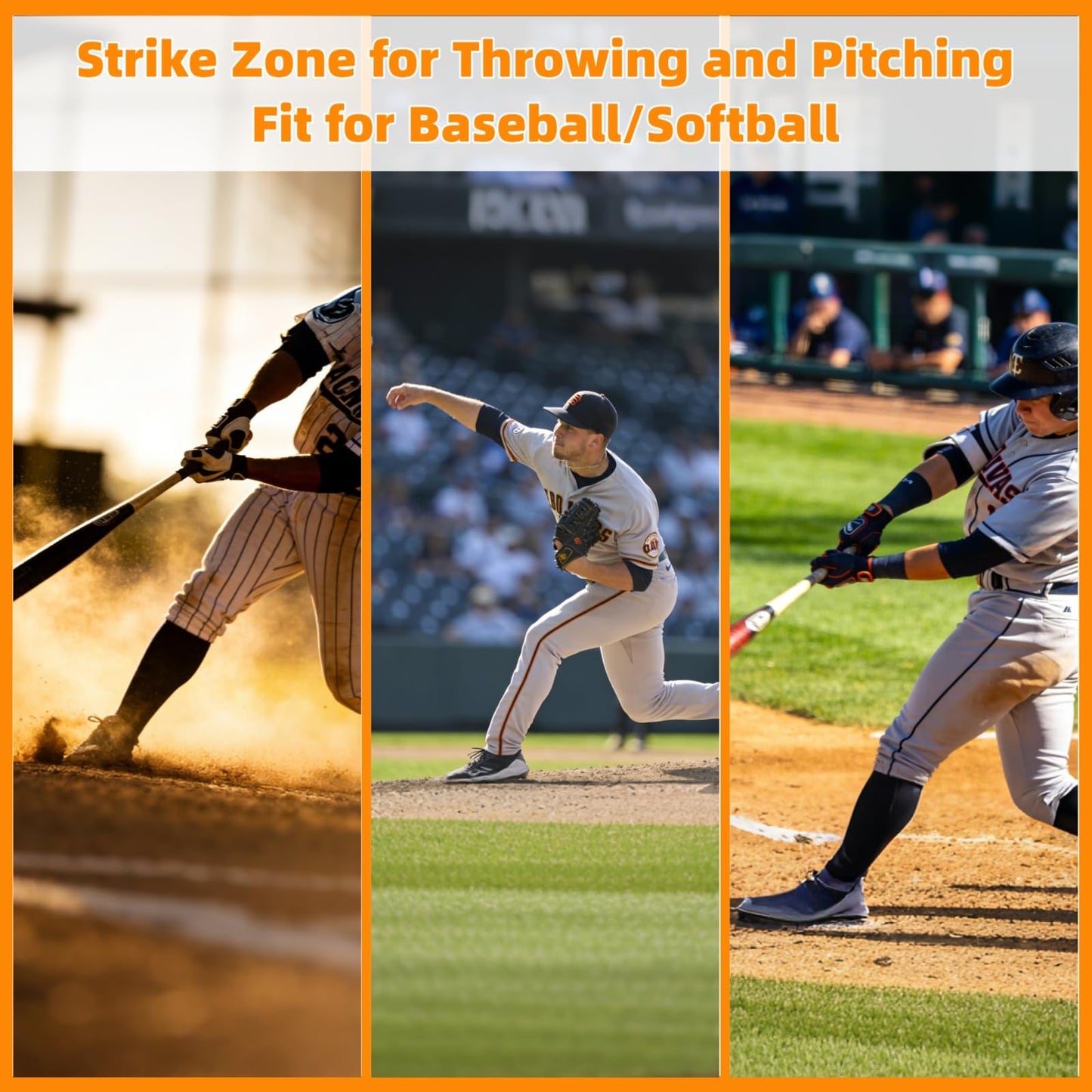 Strike Zone Target for Baseball Softball,Waterproof &Adjustable Baseball Softball Pitching Target Net with Numbered,Practice Throwing and Hitting with Accuracy for Various Age