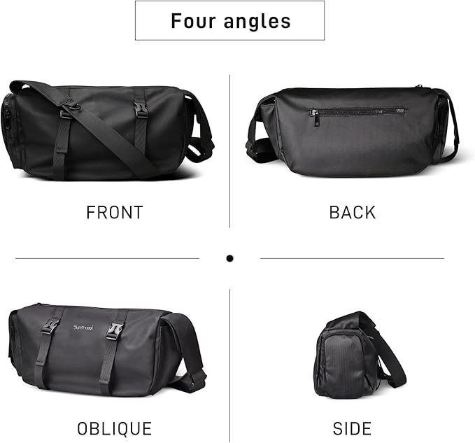 Small Sports Bag Waterproof Ultra-Light Gym Duffle for Men & Women Compact Mini Crossbody Bags, Perfect for Running, Travel & Fitness (black-quilting)