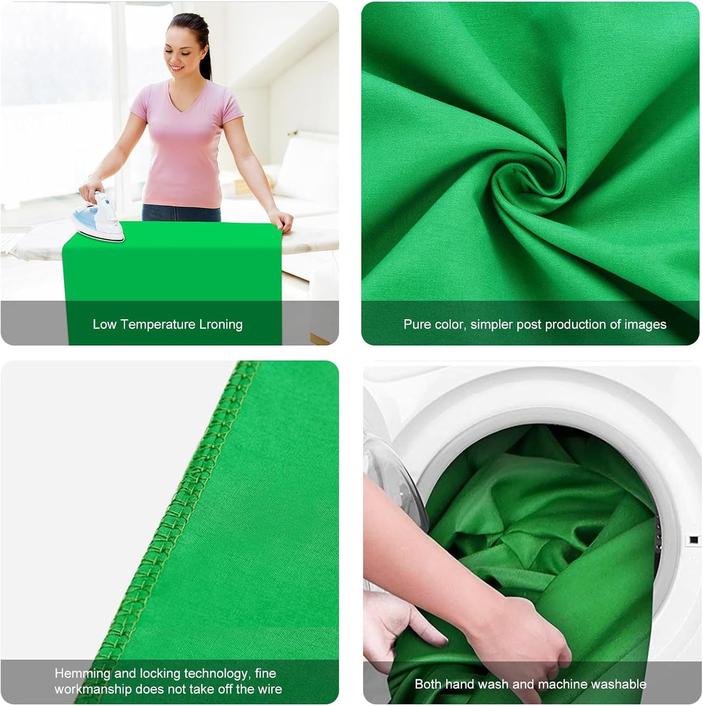 4 9.9 6.6 PULUZ Green Screen Backdrop with Fixing Clip, x Ft Photography Chroma Key Greenscreen Background