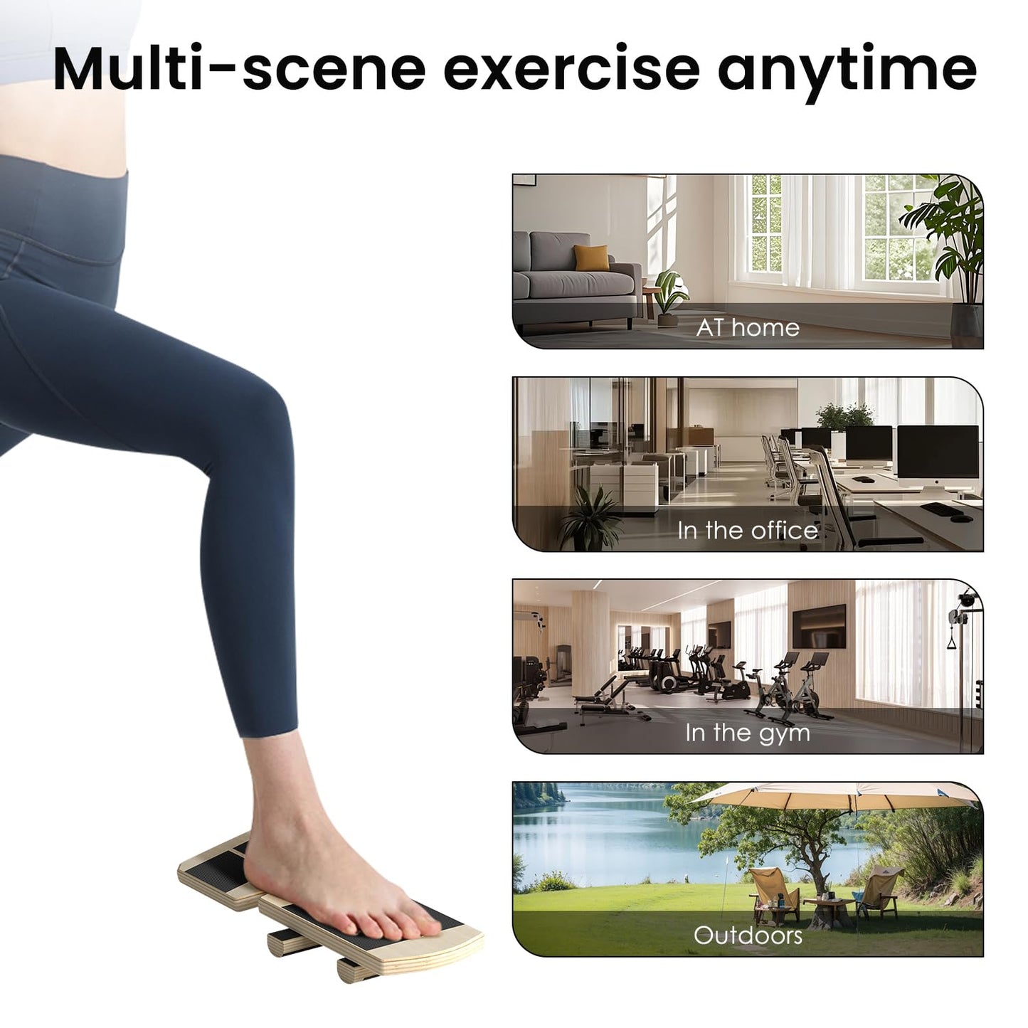 Ankle Balance Board Foot Strengthener Trainer Ideal for Sprained Ankle Recovery Stability Exercises and Physical Therapy Plus Posture Corrector and Foot Stretcher for Plantar Fasciitis Relief