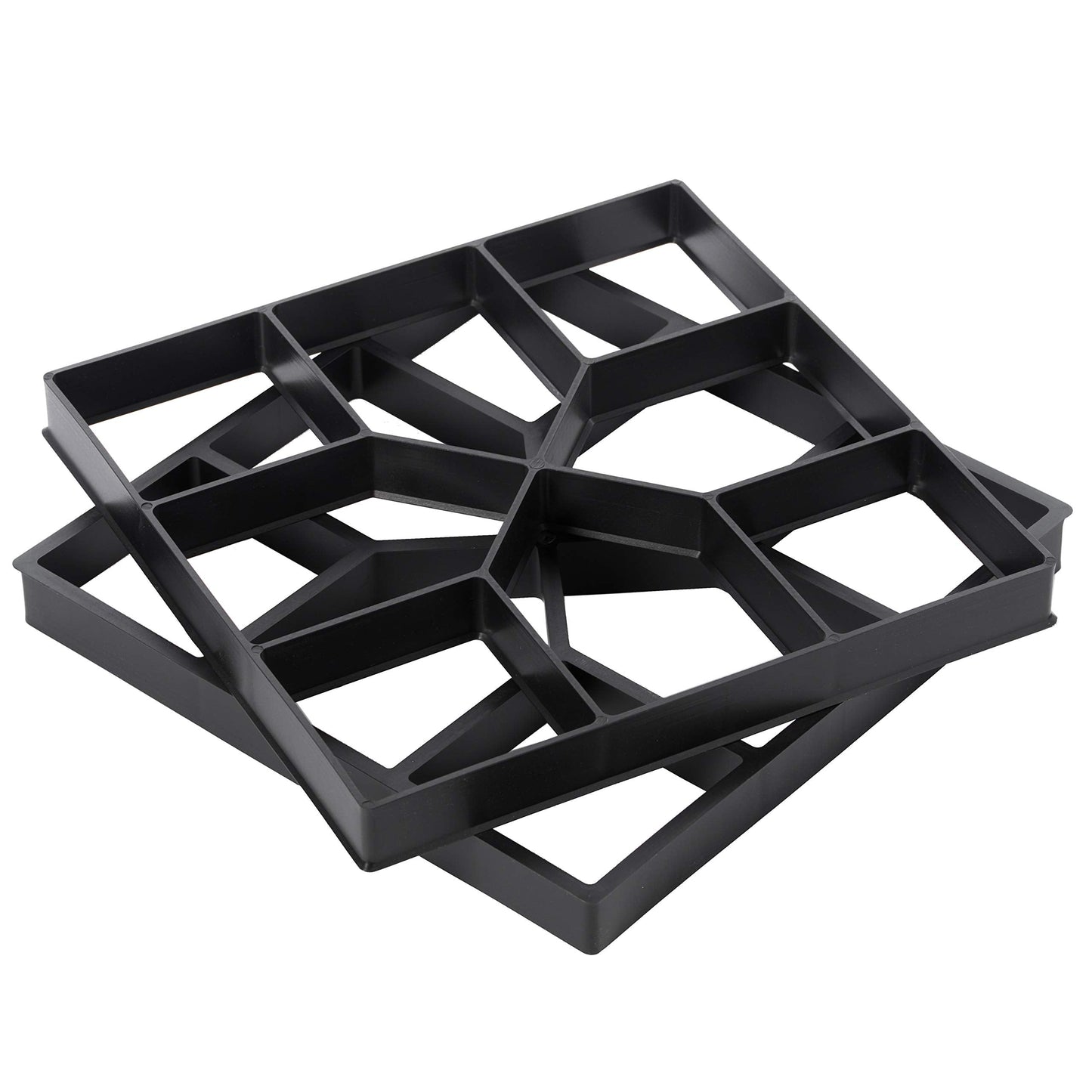 2 Pack Decorative Pavement Mold Cement Form Stamp Walkway Maker Patio Stepping Stone Pavers Reusable Pathway Mould
