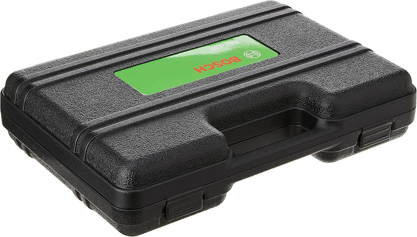 Bosch 1699200244 Bat 135 Battery and Charging System Tester with Integrated Printer, Detachable Clamps, and Storage Case for 6V and 12V Batteries and 12V and 24V Charging Systems