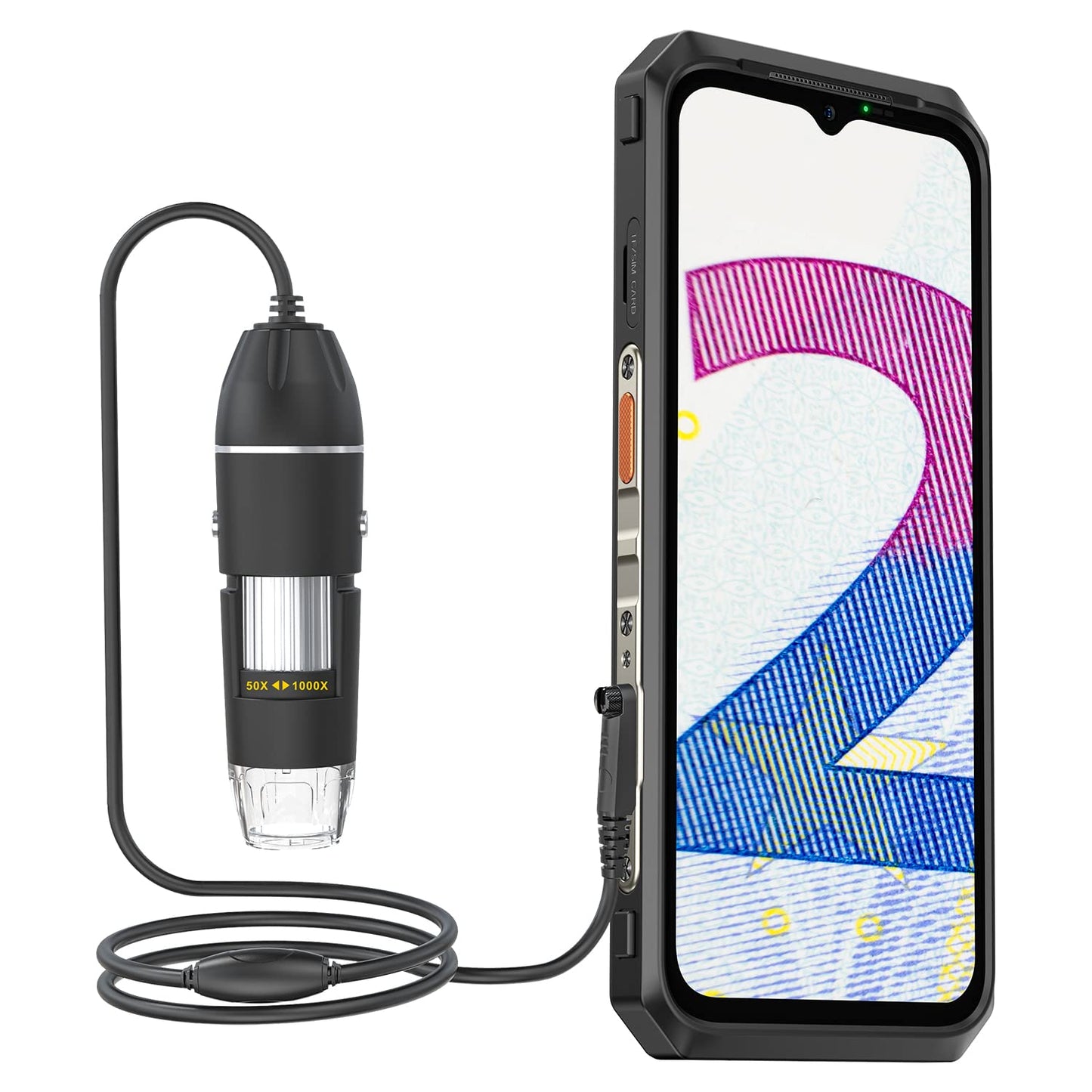 Ulefone Armor Pad 5 Pro & Digital Microscope C01, 5G Rugged Tablet, Dimensity 7400X 32GB+512GB/2TB Expansion, 24200mAh(120W), 11" FHD+ Screen, IP68/69K, 64MP+64MP, 32MP, Dual LED Lights/Warning Lights