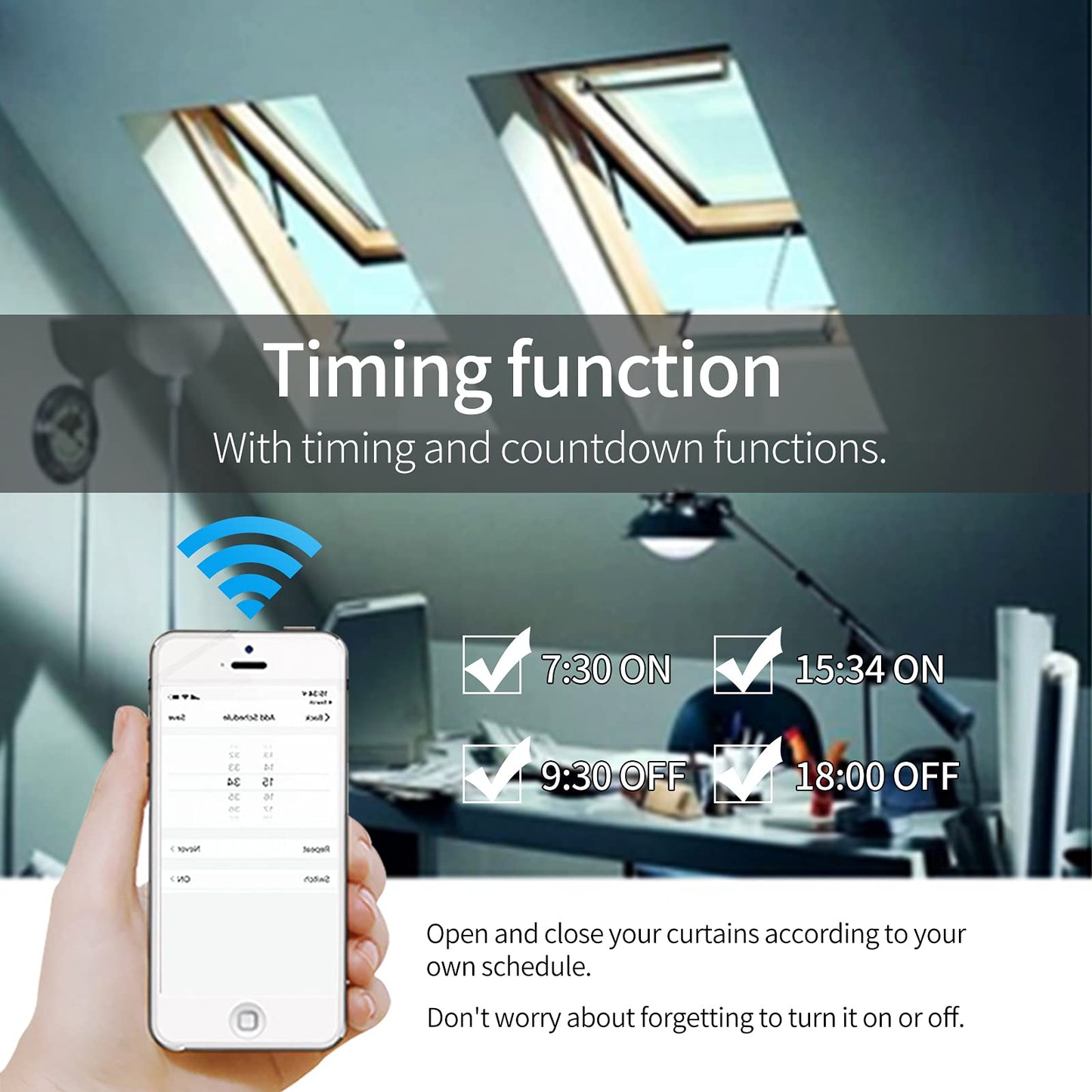 Olideauto Automatic Electric Window Opener,Smart WiFi Function Built in AC Motor,Wireless Remote and Phone APP Controlled Automatic Window Closer