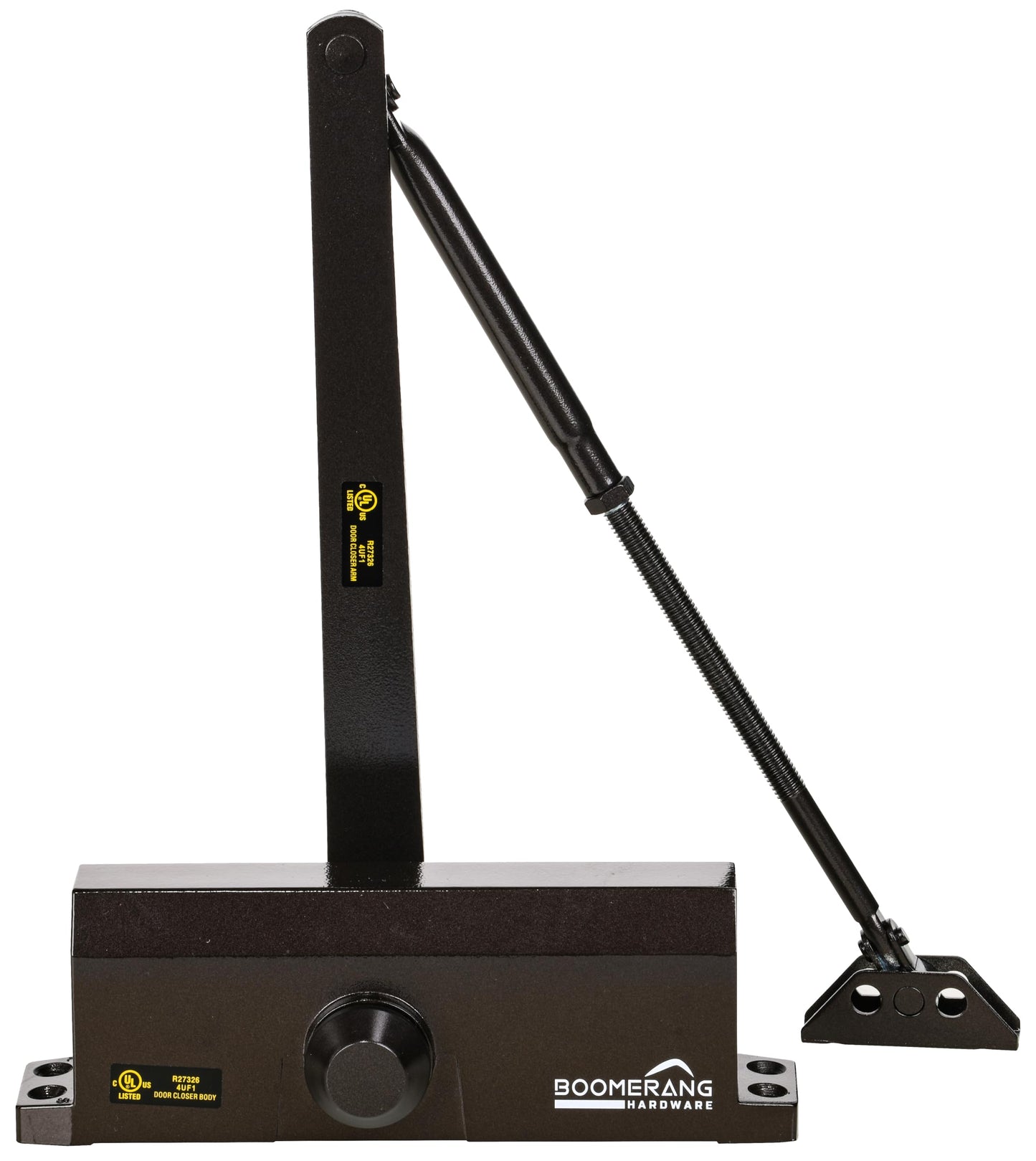 Boomerang D703 Medium-Duty Designer Auto Commercial Door Closer, Multiple Mount Options, Door Closer for Medium/High Traffic Areas, UL 3 Hour Fire Rated, Dark Bronze (US10B)