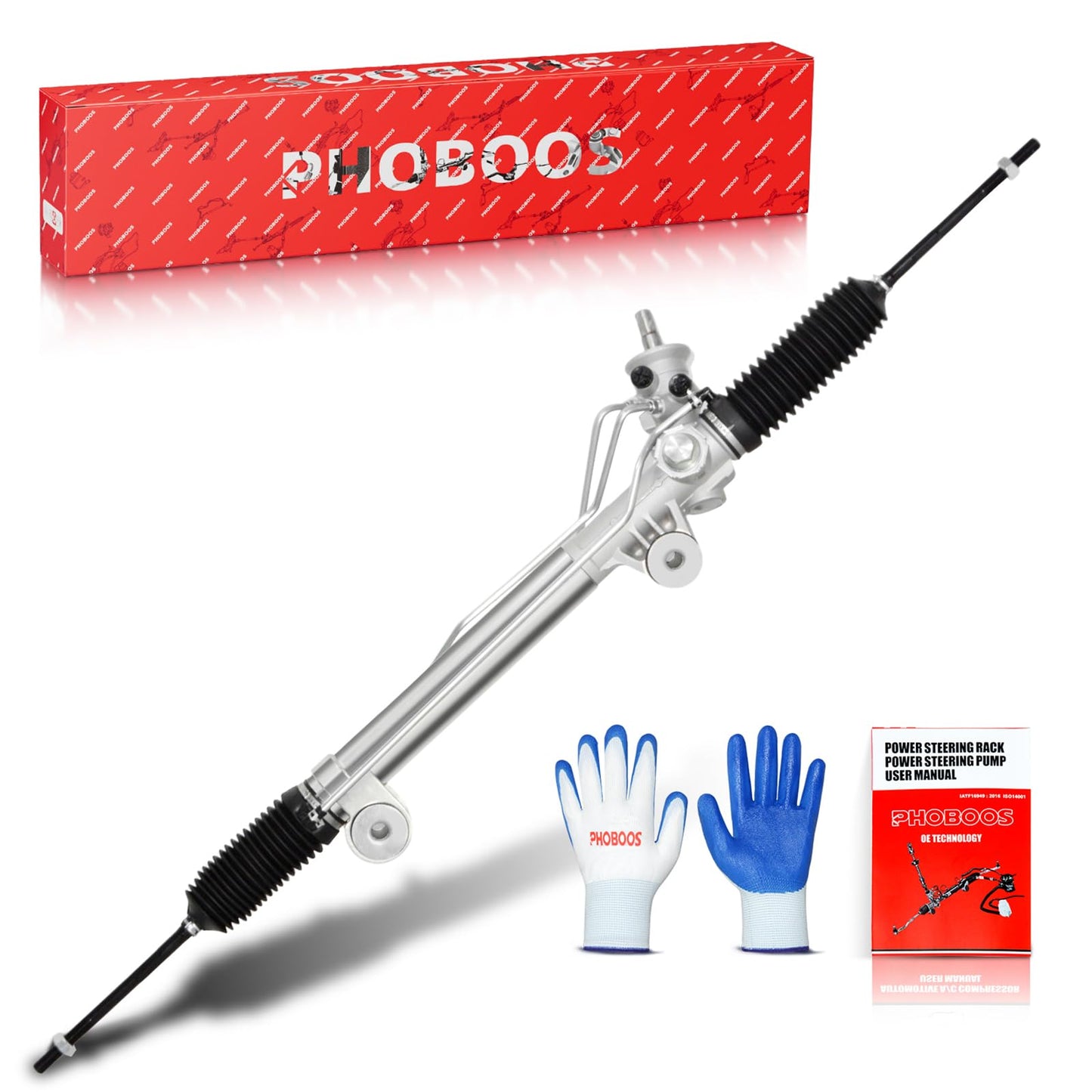 PHOBOOS Hydraulic Power Steering Rack and Pinion Assembly Compatible with Chevrolet Silverado 1500 & GMC Sierra 1500 Classic, 1999-2007, New Unit, Leak-proof, Direct Bolt-On Fit, Ref. 97-1000