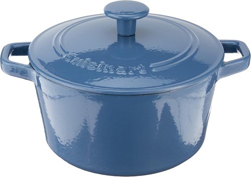 Cuisinart Enameled 3 Qt Casserole Dish - Covered, Provencial Blue Finish for Stylish Cooking