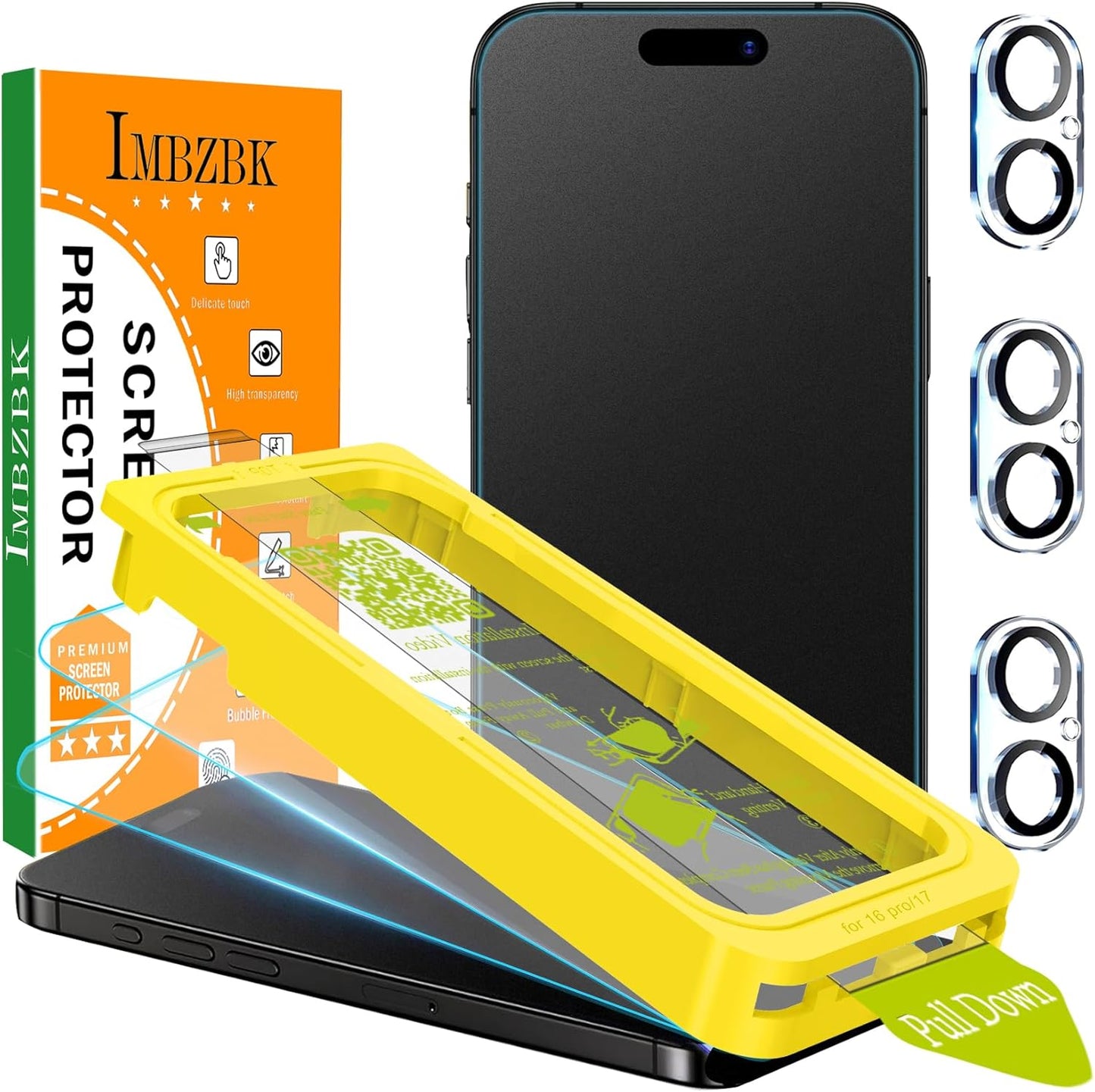 3 Pack 17 3 IMBZBK [Auto-Dust Removal] Matte Screen Protector for iPhone [Military Grade] Accessories, Case Friendly