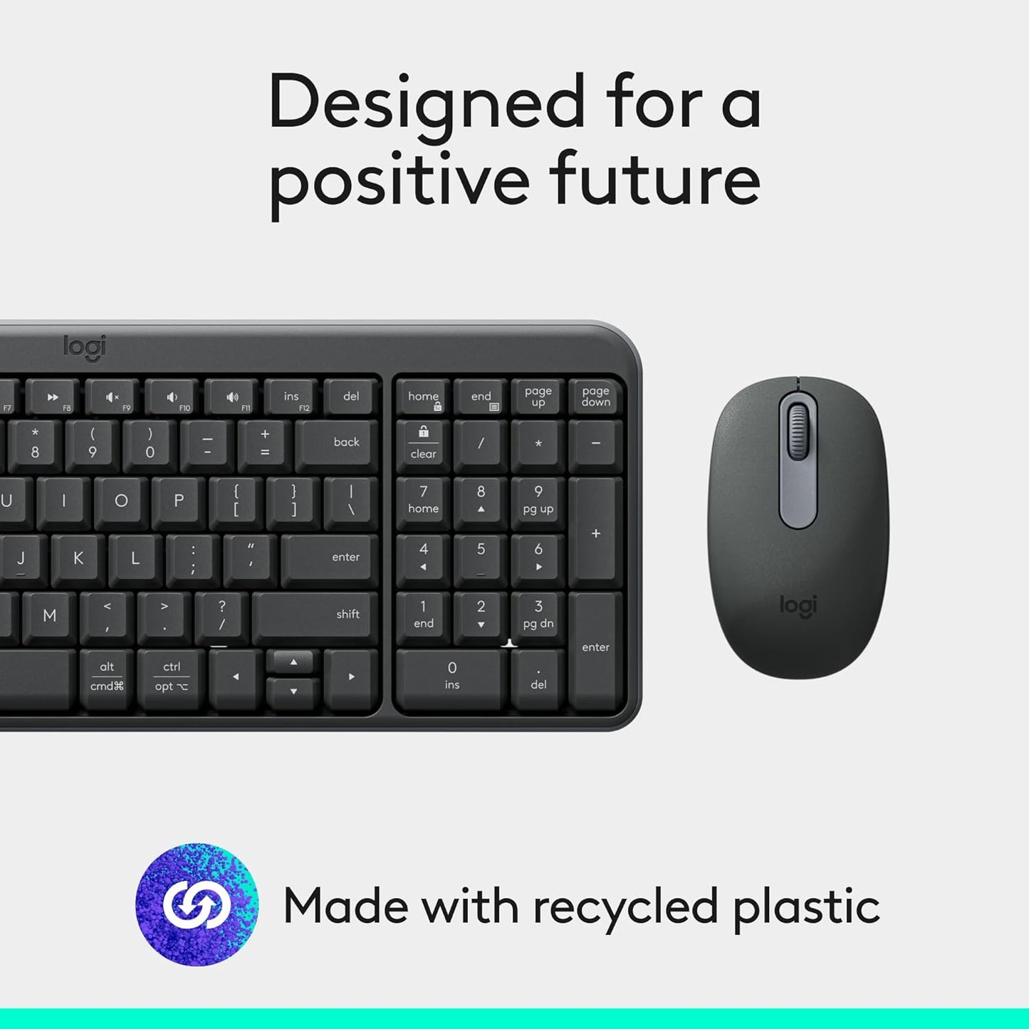Logitech MK250 Bluetooth Wireless Mouse and Keyboard Combo: Fast & Easy Connectivity, Compact Wireless Keyboard