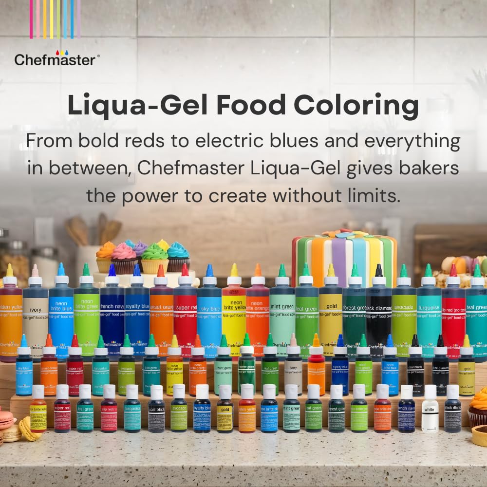 Chefmaster Liqua-Gel Food Color, Net Weight 10.5 Ounce (298 Grams), Leaf Green
