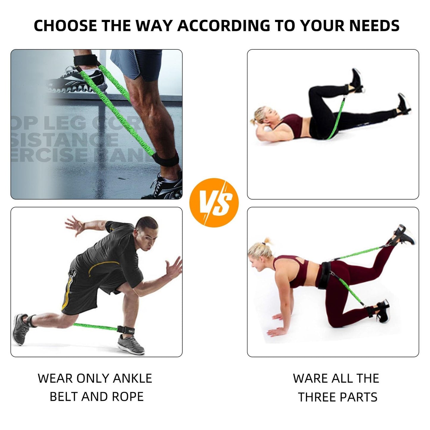 OYINDIZ Vertical Jump Trainer, Resistance Bands Set for Leg and Thigh, Strength Agility Power Exercise Basketball Volleyball Football Tennis Training Equipment