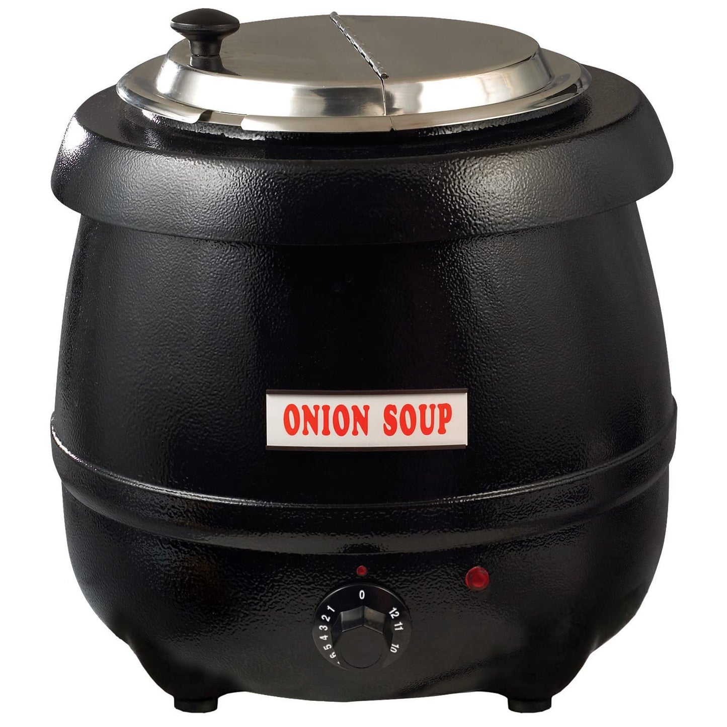 Winco Electric Soup Warmer, 10.5-Quart,Black & FW-S500 Commercial Portable Steam Table Food Warmer 120V 1200W,Stainless Steel,Large