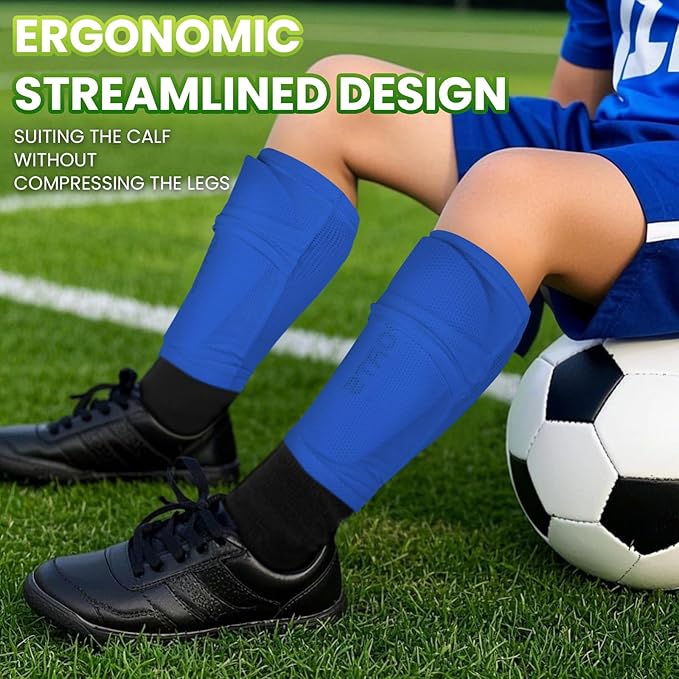 Shin Guards Soccer Kids 2025 Version High-Density Foam Soccer Shin Guard with Sleeves Shin Protective Pads for Kids Daily Practice School Competitions Outdoor Play