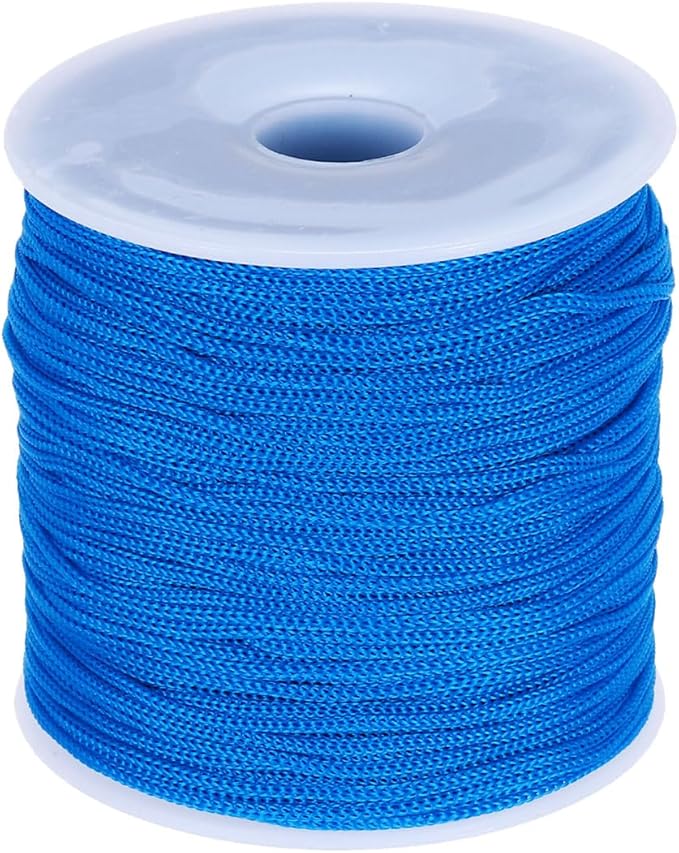 MECCANIXITY 1/16 Inch Polypropylene Rope Braided Ropes, 328ft Nylon Rope Hollow Utility Cord for Clothesline, Camping, Hiking, Outdoor, Navy Blue