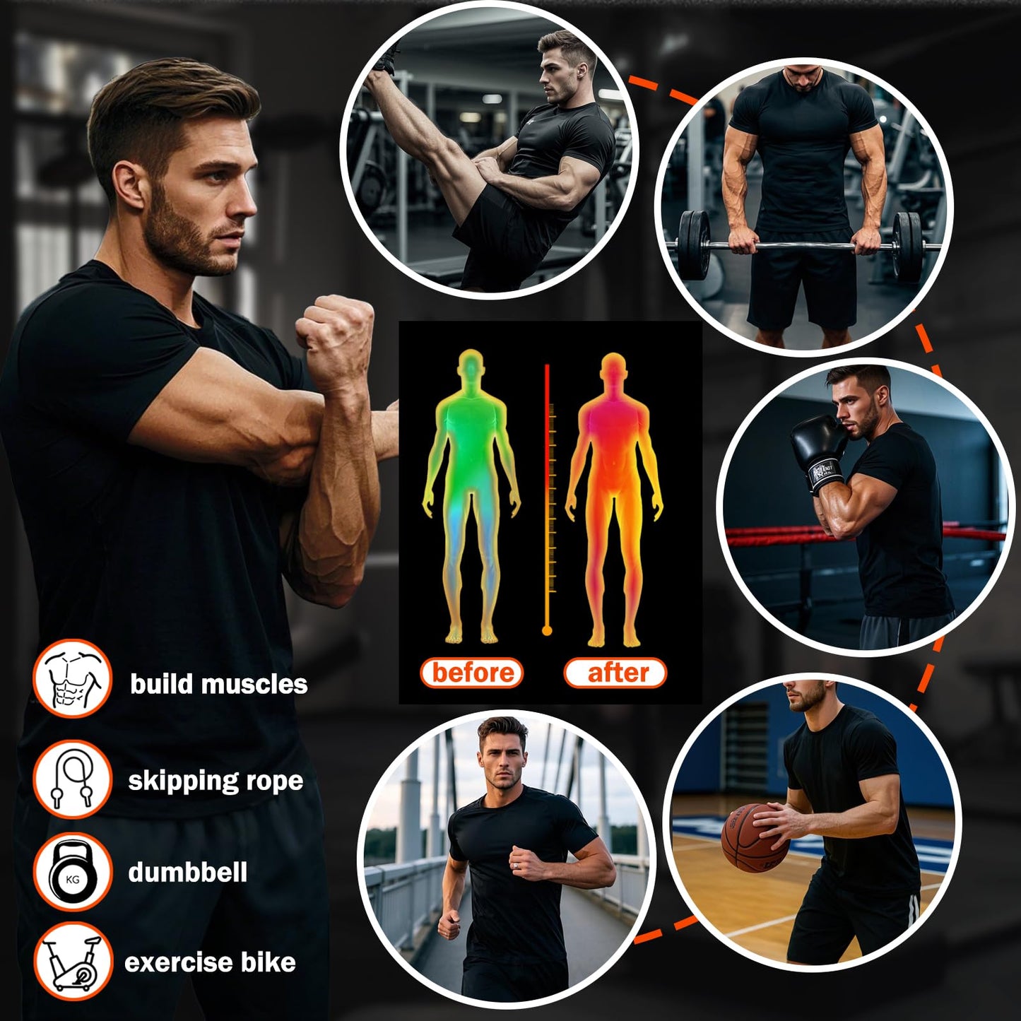Towintec Sauna Shirt for Men Short Sleeve Sweat Suit Heat Trapping T-shirt Weight Loss Hot Suits Sports Gym Workout Shapewear MMA Training Sports Heat Trapping Body Smoothing Tops Shirts(Blue,2XL)