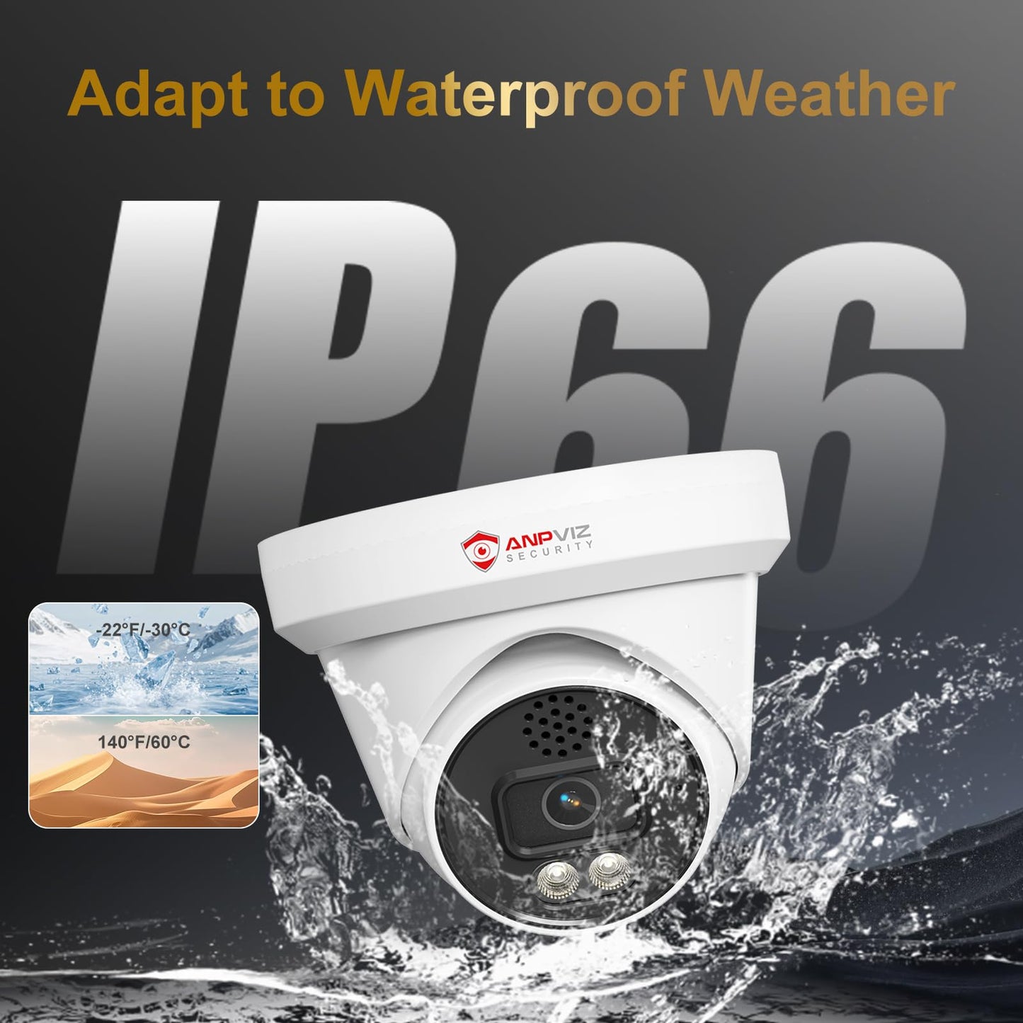 Anpviz 16CH 4K PoE Security Camera System with Two Way Audio, 16PCS 8MP Wired IP Turret Cameras Outdoor, Human Vehicle Detection,12MP PoE NVR with 4TB HDD for 24/7 Recording, for Business Home, NDAA