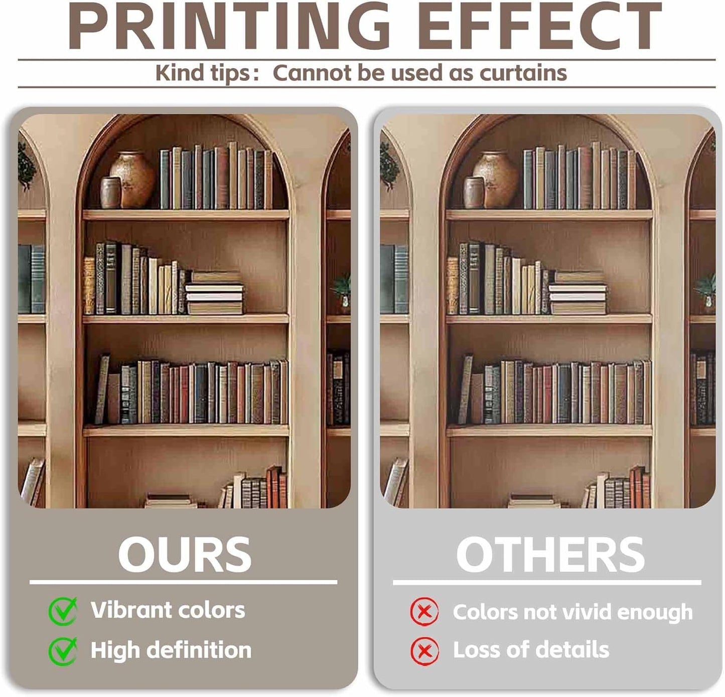 YCUCUEI 7x5ft Fabric Arched Bookshelf Backdrop School Library Books Modern Office Plants Video Conference Photography