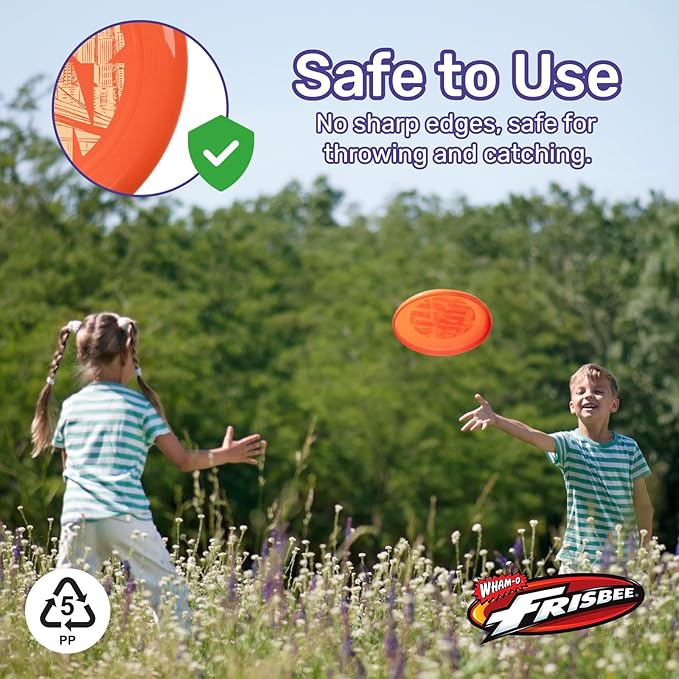 Wham-O Frisbee Cool Flyer Flying Disc, 9.95 Inch Sports Disc Lightweight Durable for Outdoor Beach Park Backyard Game - 130g