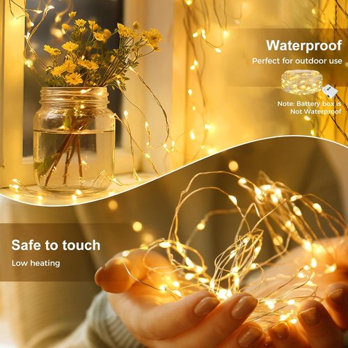 Kolpop 12 Pack LED Fairy Lights - Battery Operated Mini Twinkle String Lights | Waterproof for Christmas & Parties