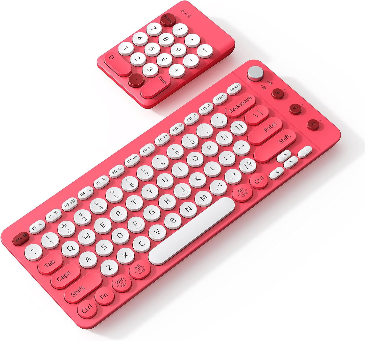 Doci Accountants/Left-Handed Bluetooth Wireless Keyboards, Spilt Ergonomic Computer Keyboard with Separate Numeric