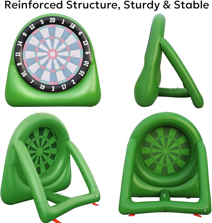 Inflatable Golf Targets for Backyard Outdoor Baseball Games Giant Dart Board Big for Kids Adults Family with 12 Kick Balls, Scoreboard & Air Pump