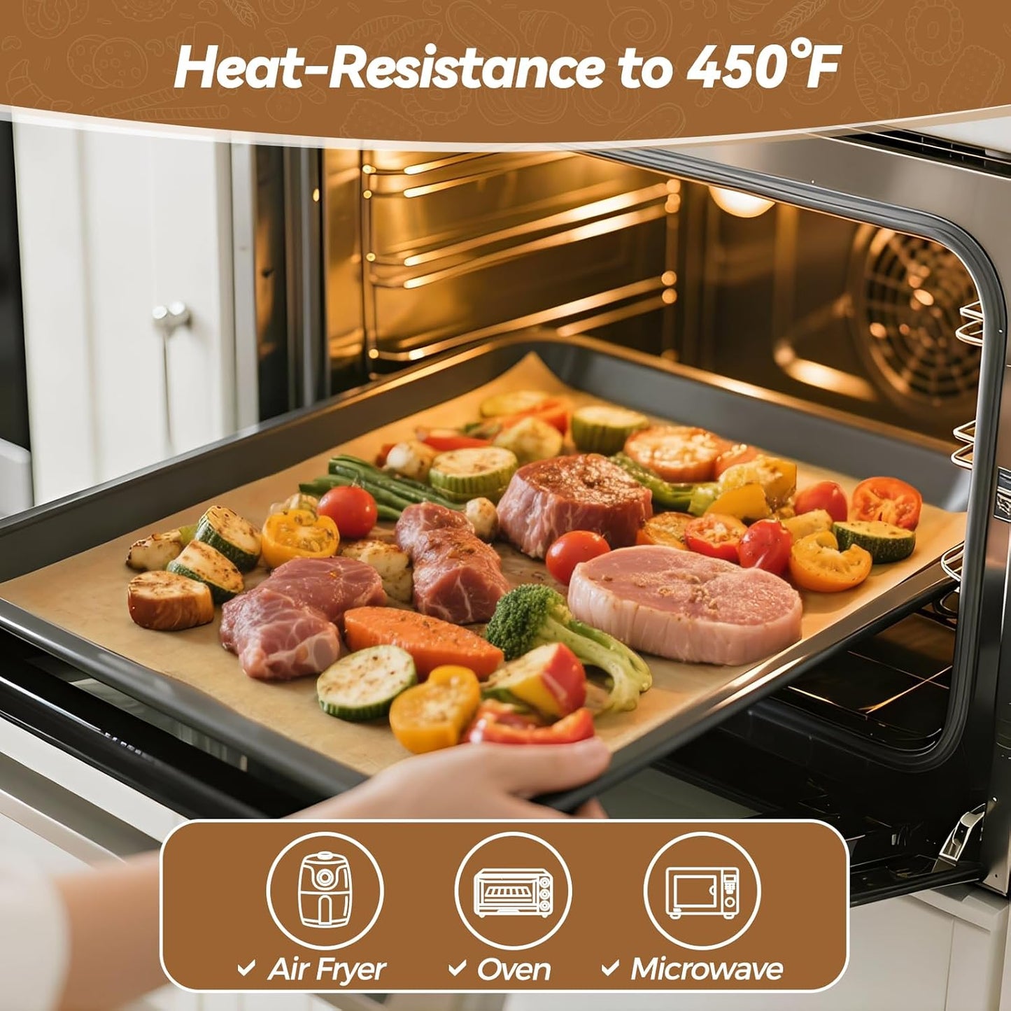 Skiennix 360 Count Heavy Duty Parchment Paper Sheets - No-Stick, Unbleached, Pre-Cut 9"x13" for Baking & Cooking