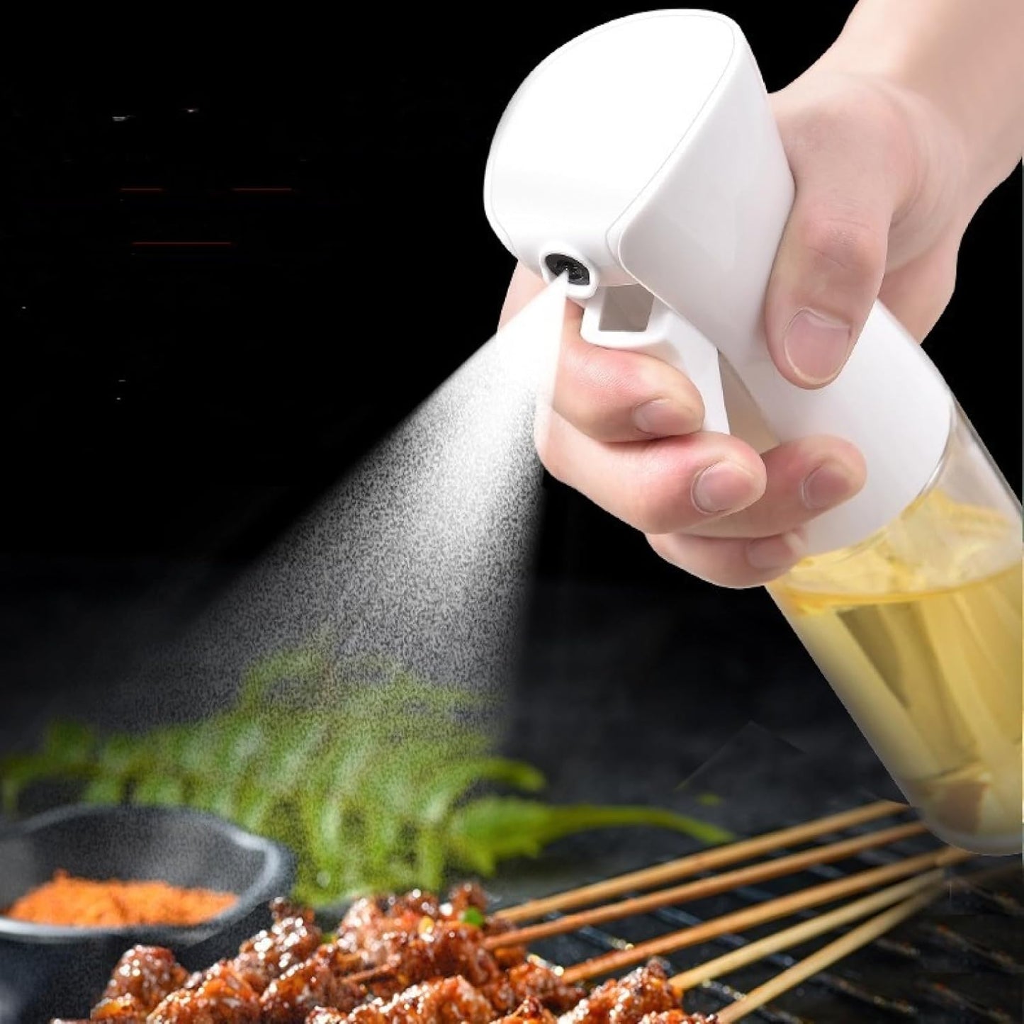 Skiennix Glass Oil Spray Bottle - Kitchen Essential for Easy Atomization | 500ml Capacity