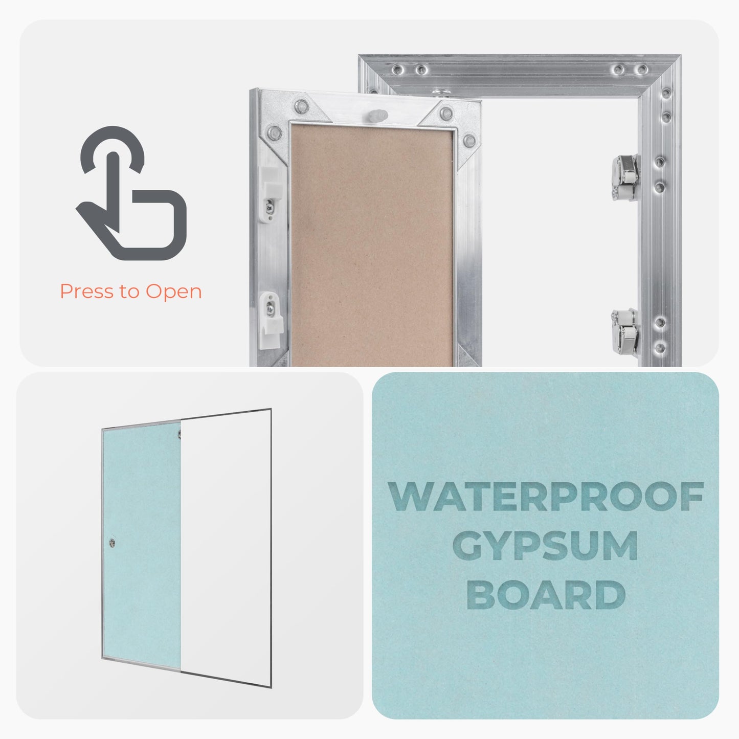 HVAC OV 20" x 20" Drywall Access Panel – Waterproof Aluminum Frame Gypsum Hatch – Wall & Ceiling Inspection Door – Easy Install Removable Cover for Plumbing Electrical Utility & Ventilation Access