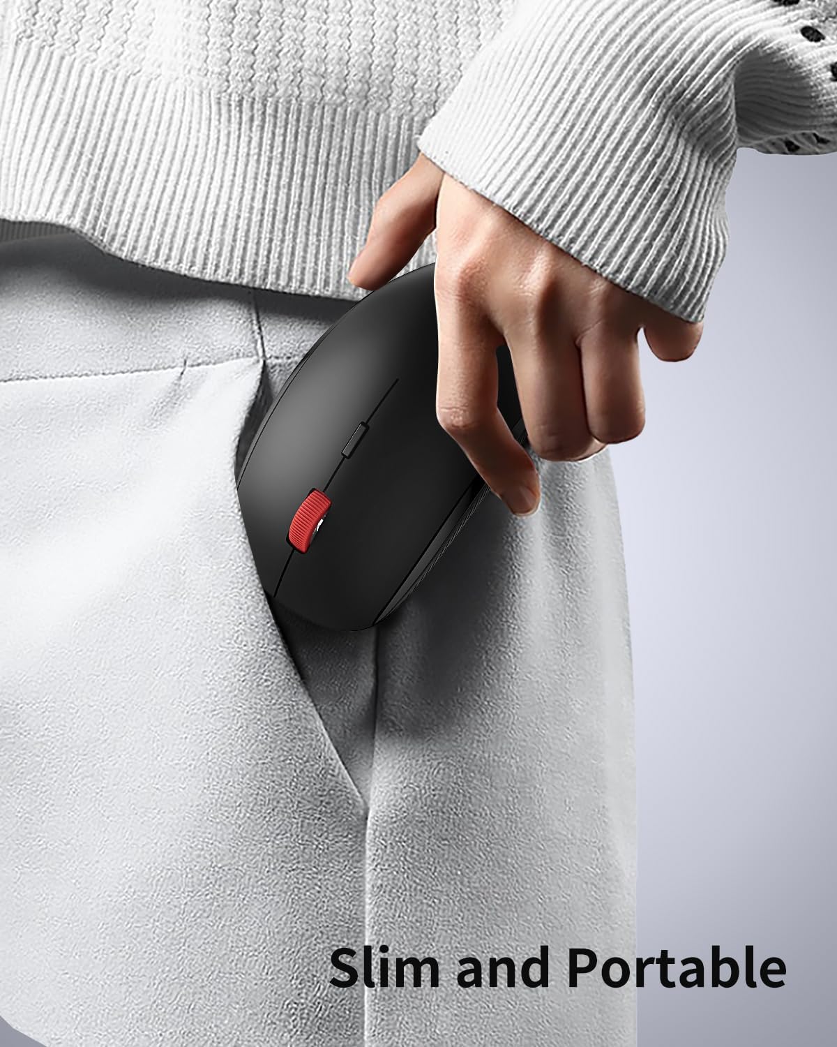 wegear 2.4G 5-Level 4000 iPad,24-Month Wireless Mouse, Slim Mini Cordless Computer Mouse, Ergonomic Grips, Adjustable