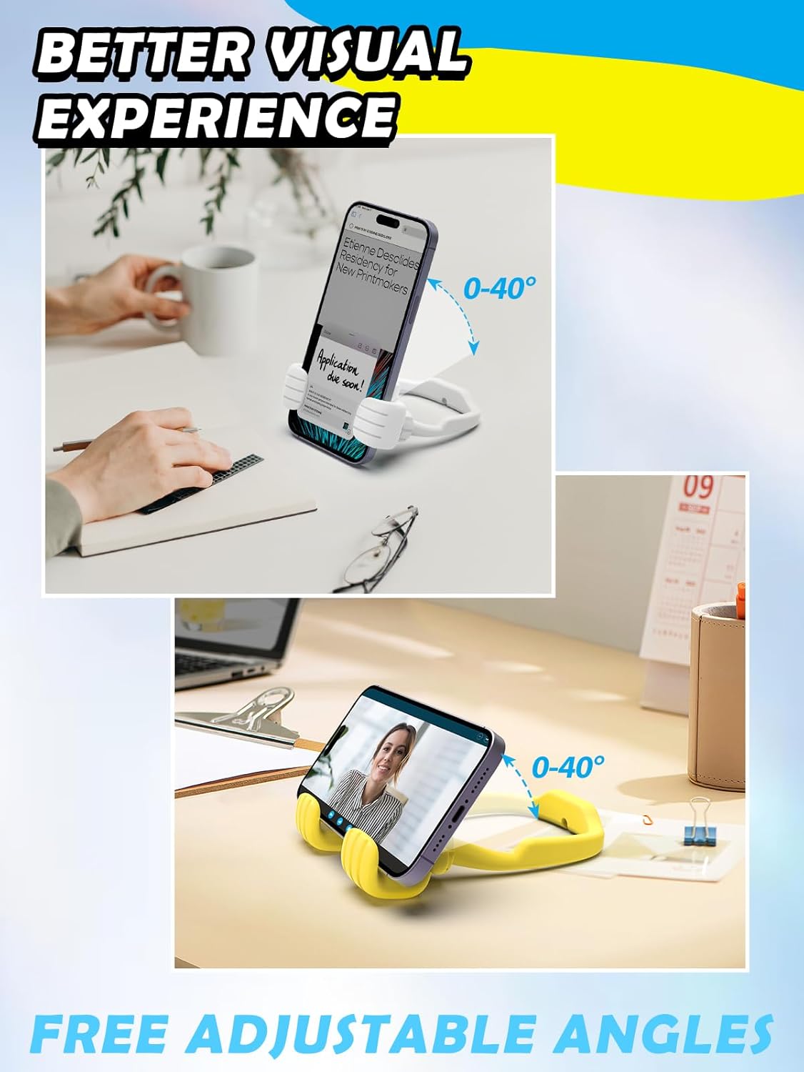 CALDEVER 8) Stocking Stuffers for Men Women Teens Kids Gifts for Men Christmas: Thumbs Up Lazy Phone Stand Holder Funny
