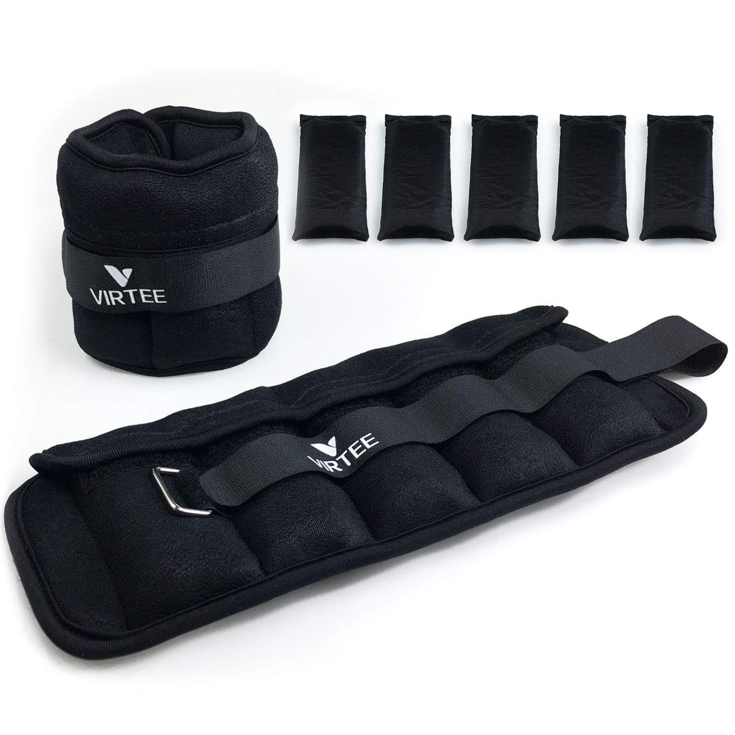 Adjustable Ankle Weights for Women Men Kids, Wrist Weight Set 1-5 lbs (1 Pair) with Removable Weight for Jogging, Walking, Gymnastic, Workout, 0.5-2.5 lbs Each Pack, 2 Pack