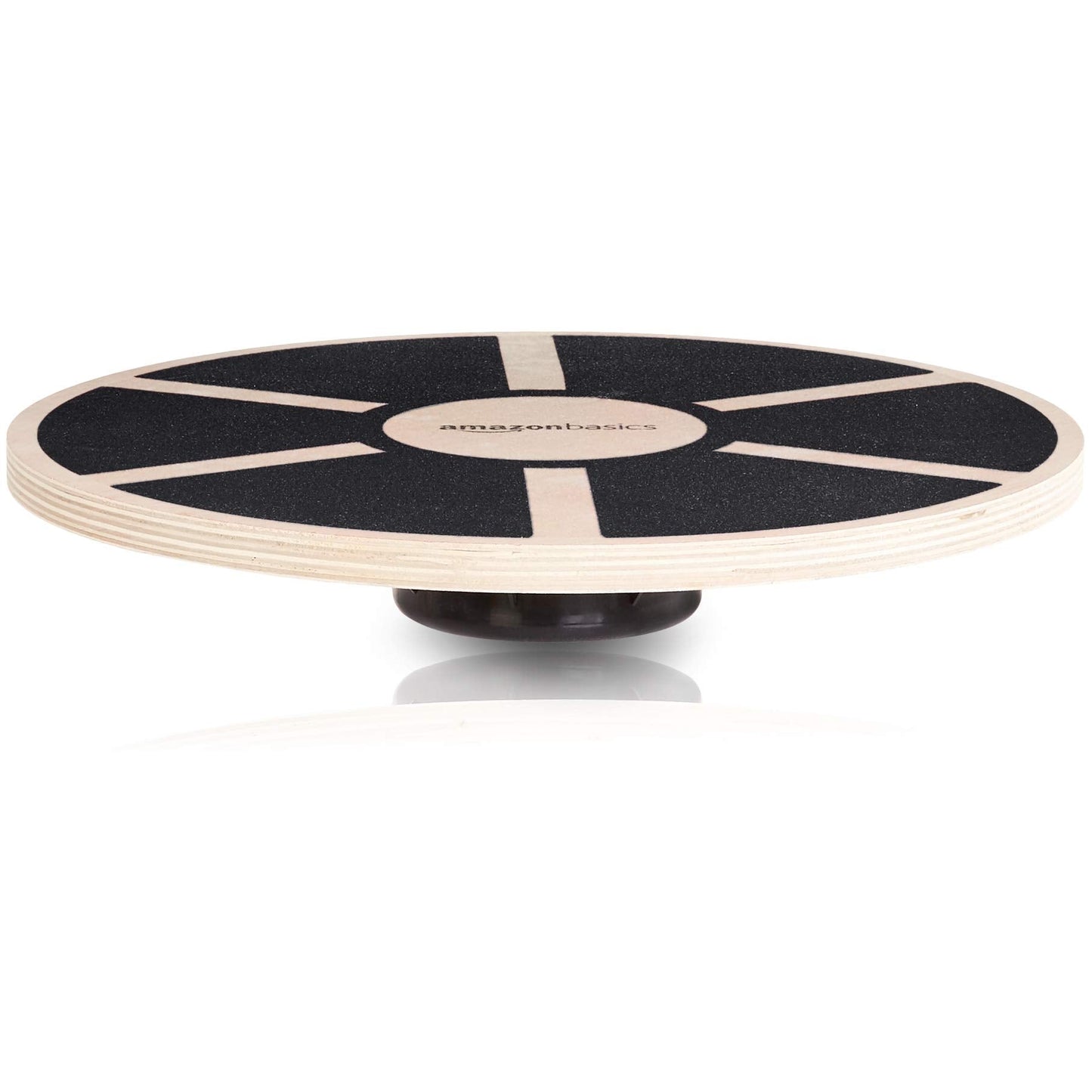 Amazon Basics Wood Wobble Balance Trainer Board, Slip Resistant, for Exercise and Core Strength, 265 lb Weight Capacity, Black
