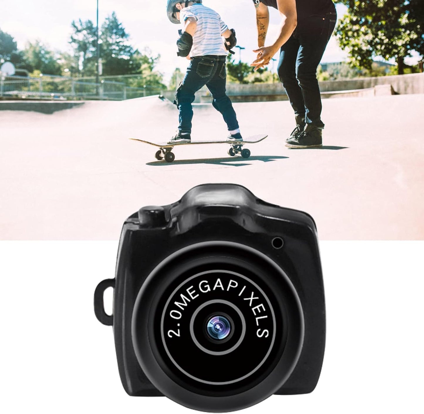 Rosvola 200,000 Small Action Camera, Rechargeable Battery for HD Video Camera Pixels with Data Cable for Live Photos