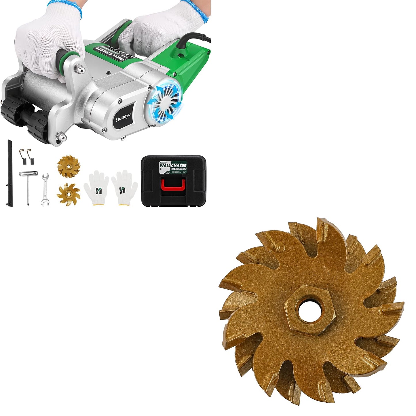 Huanyu Electric Wall Chaser + 35mm Replacement Blade