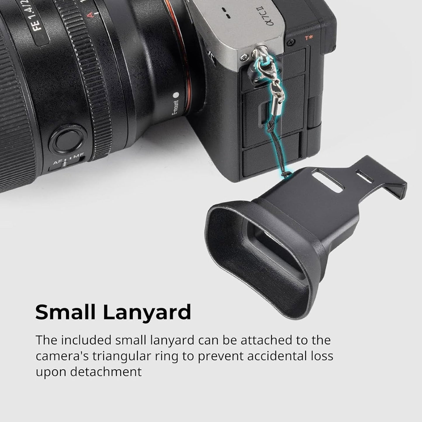 JINPIAOPIAO A7C A7CR Soft Silicone Viewfinder for II Camera Enhances Stability Comfort with Anti Loss Lanyard