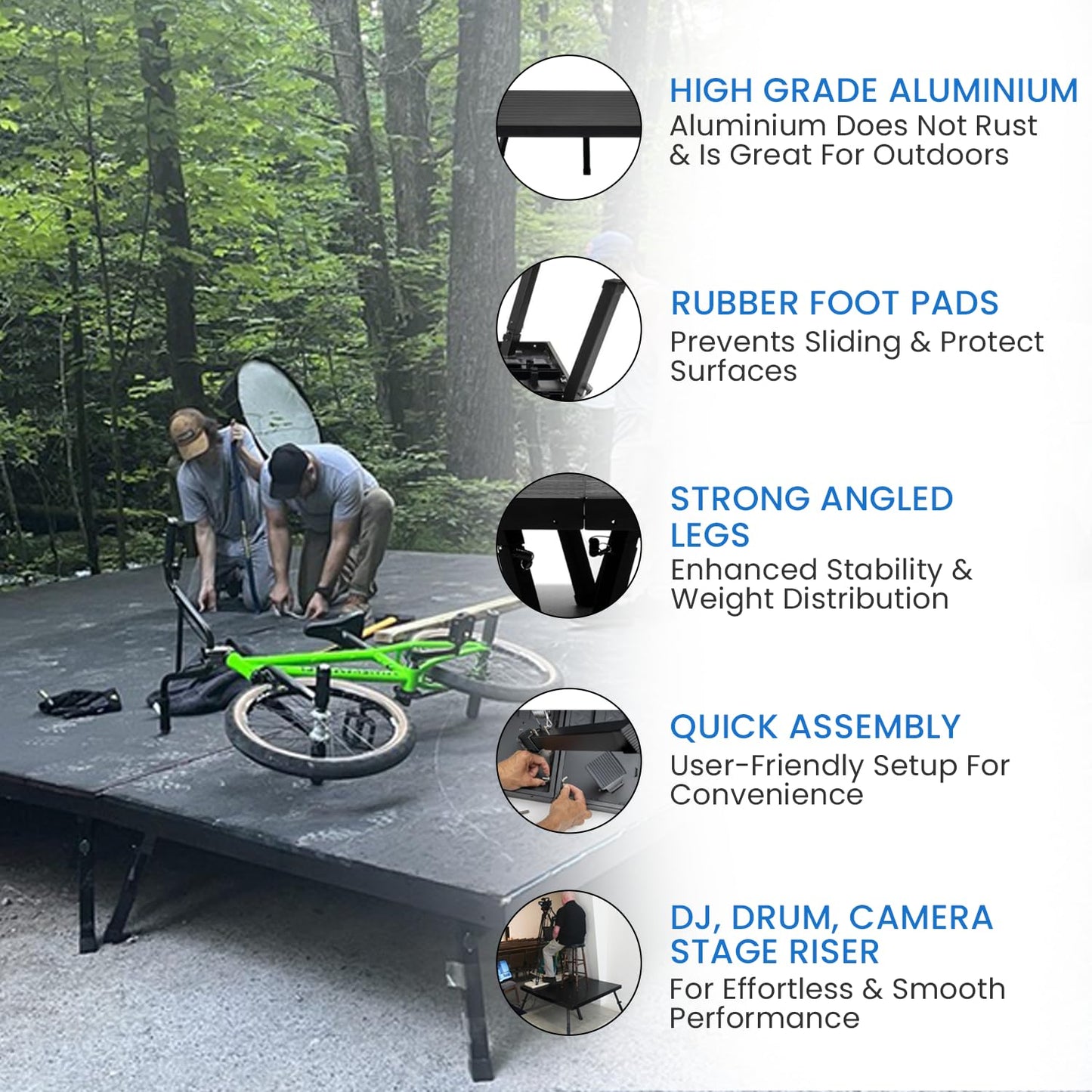 4'x8' MyStage - 2 Stage Platform with Adjustable Height 17"-28"