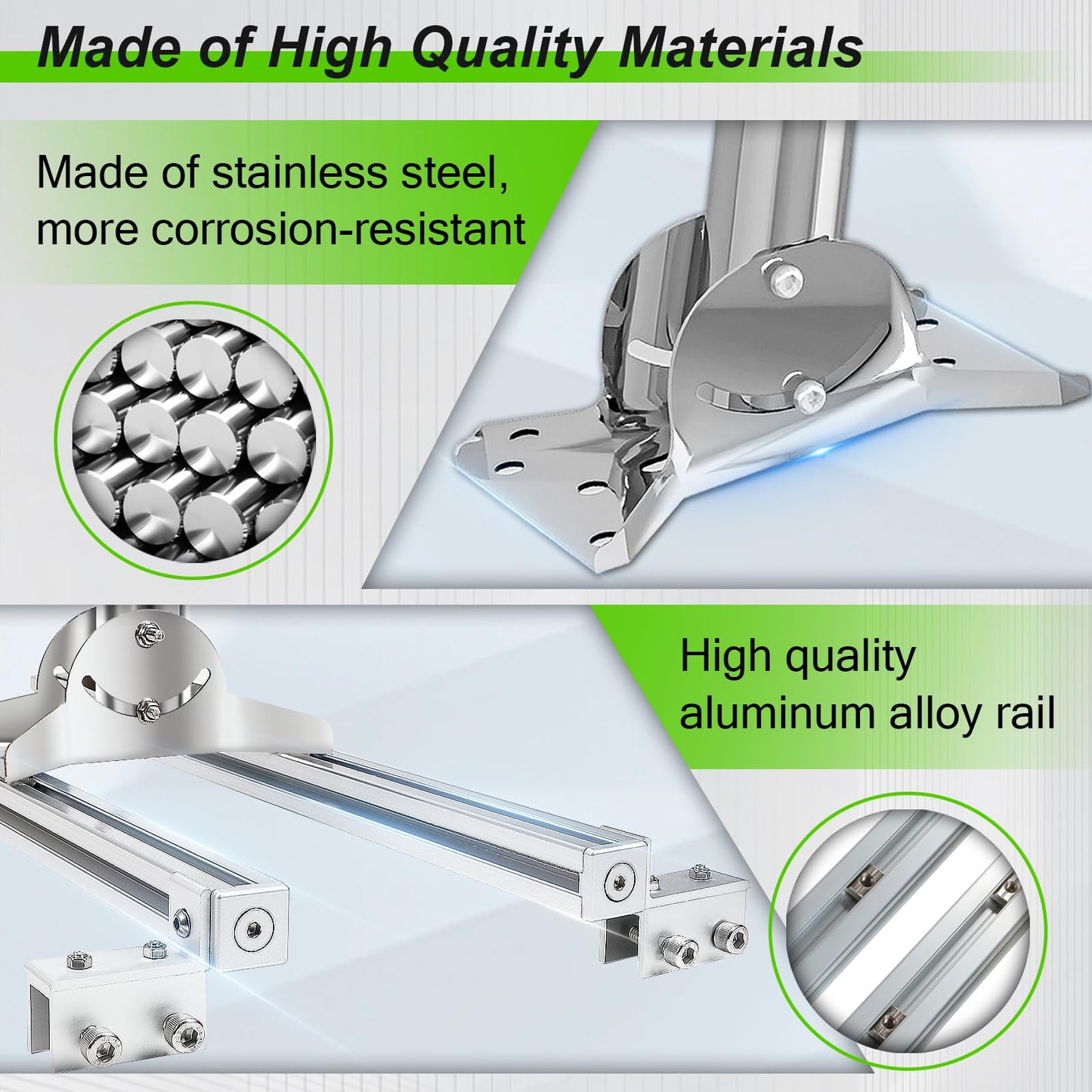 Adjustable Starlink Gen 3 Roof Mount, Ybervont Stainless Steel Starlink Mounting Kit Gen 3 for Standing Seam Metal Roof with 0-30° Adjustable Starlink Gen 3 Adapter