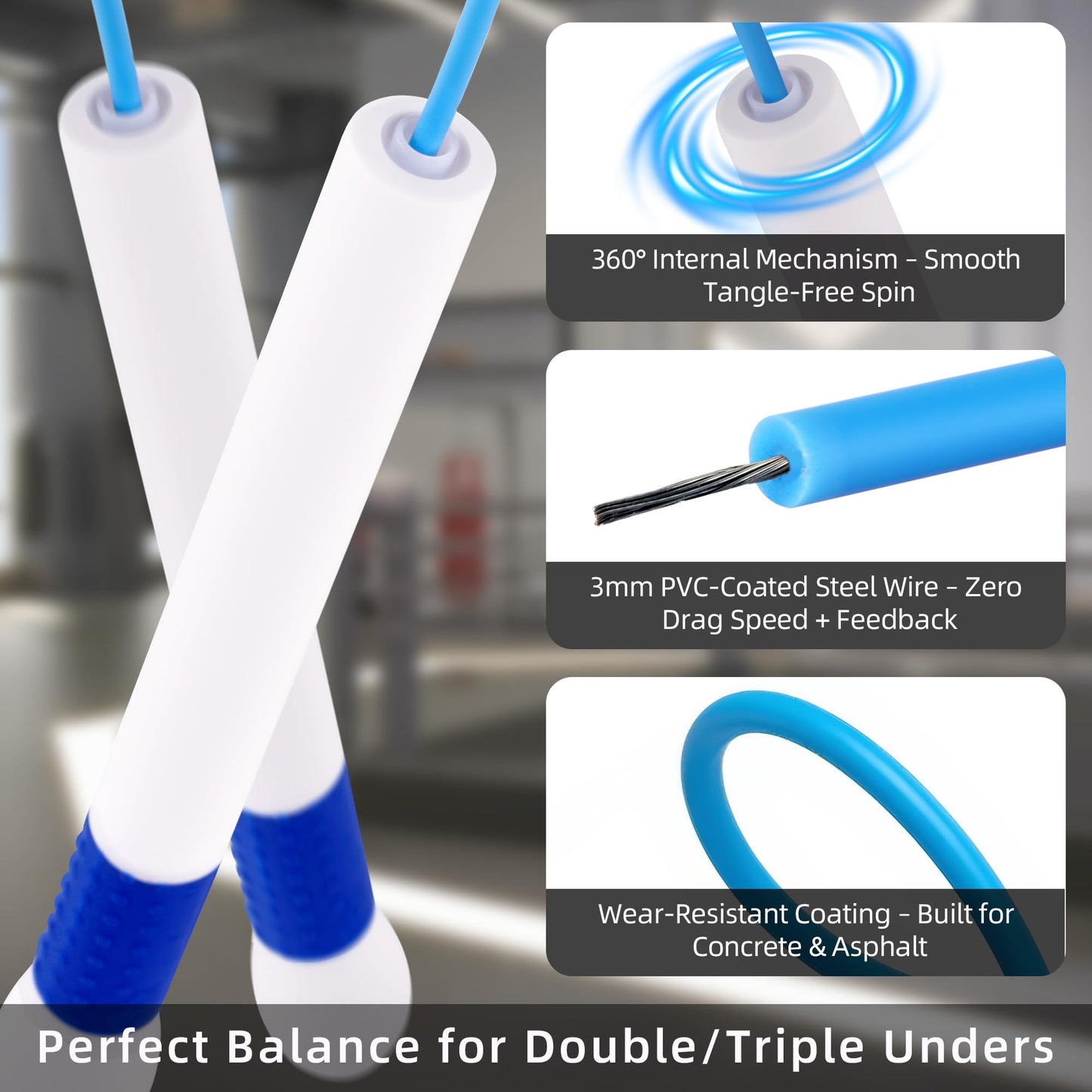 YUEDONG Magic Wand Jump Rope - Non-Bearing PVC Fitness Rope with Adjustable Length, Textured Grip for Men, Women, and Kids - Available in 3mm & 4mm Diameter, 2.8m, 71.6g(Oranger,3mm)