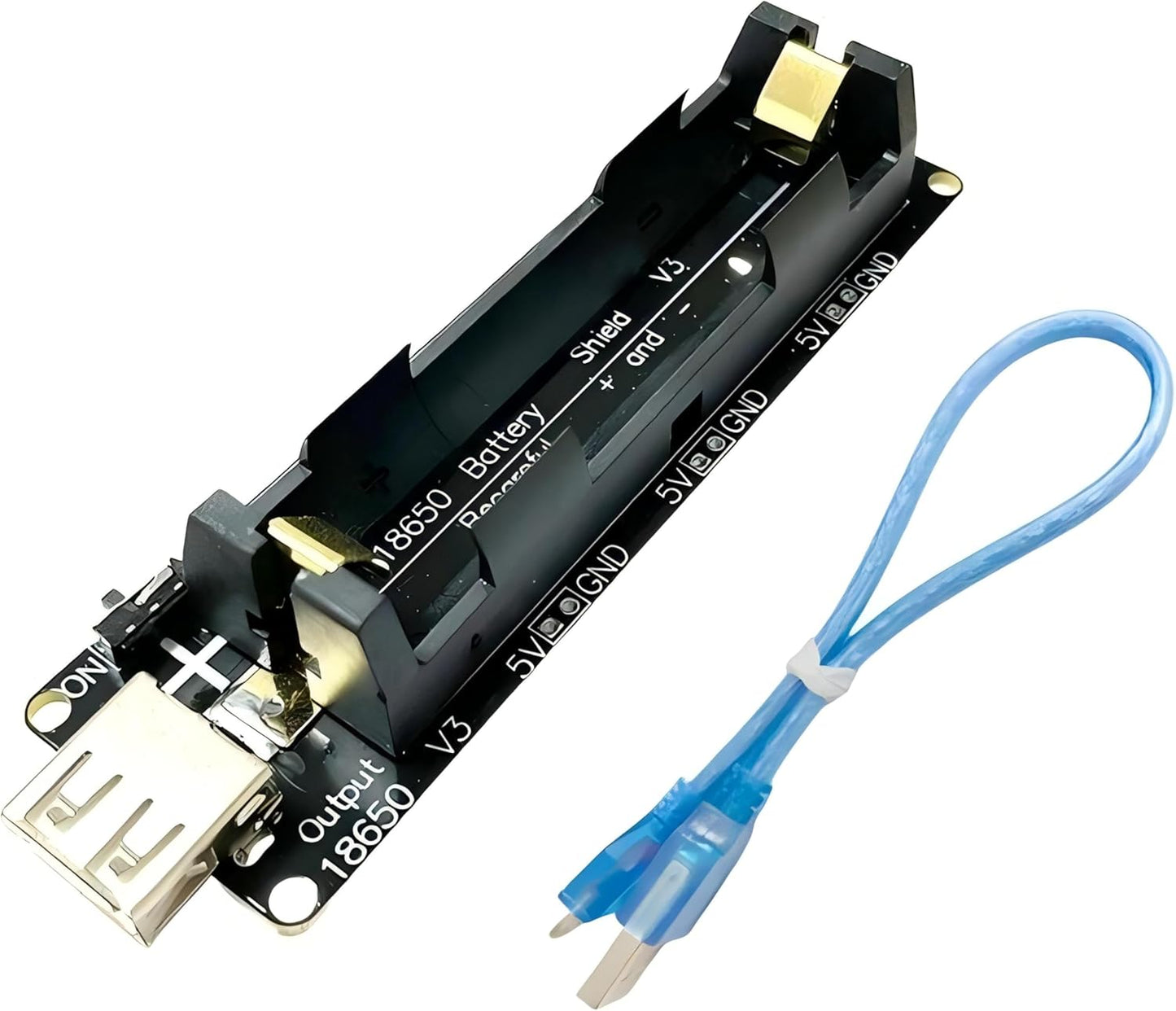 MTDELE 1Pcs V3 1 3V/1A 5V/2A 18650 Battery Holder Shield Holder Development Board USB Battery Charging Module