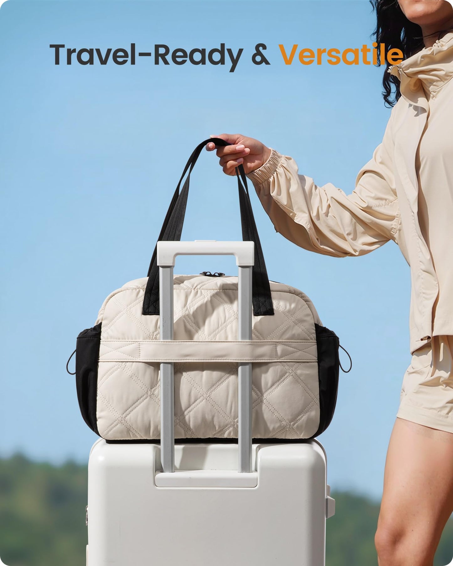 LOVEVOOK Gym Bag for Women, Lightweight Travel Duffle Bag with Wet Pocket, Personal Item Carry On Weekender Overnight Bags for Woman Gym, Yoga, Hospital, Weekend Trips