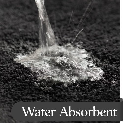 DEXDE Black Bathroom Runner 24"x60" - Ultra Soft Shaggy Long Bath Mat, Non-Slip Absorbent Plush Microfiber Rug for Bathroom Floor & Hallway, Machine Washable