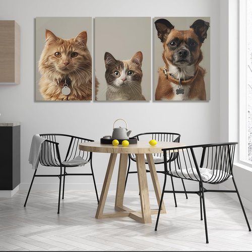 Custom Canvas Prints - Personalized Triptych Poster Set (Unframed 24x36) | Unique Wall Art for Home Decor