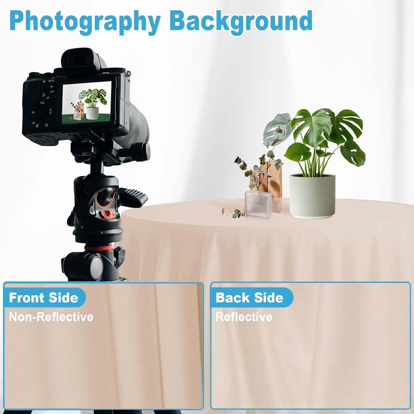 LYLYCTY 6X9 Cream Backdrop for Photoshoot Professional Photo Backdrop Background Curtain for Product Photography