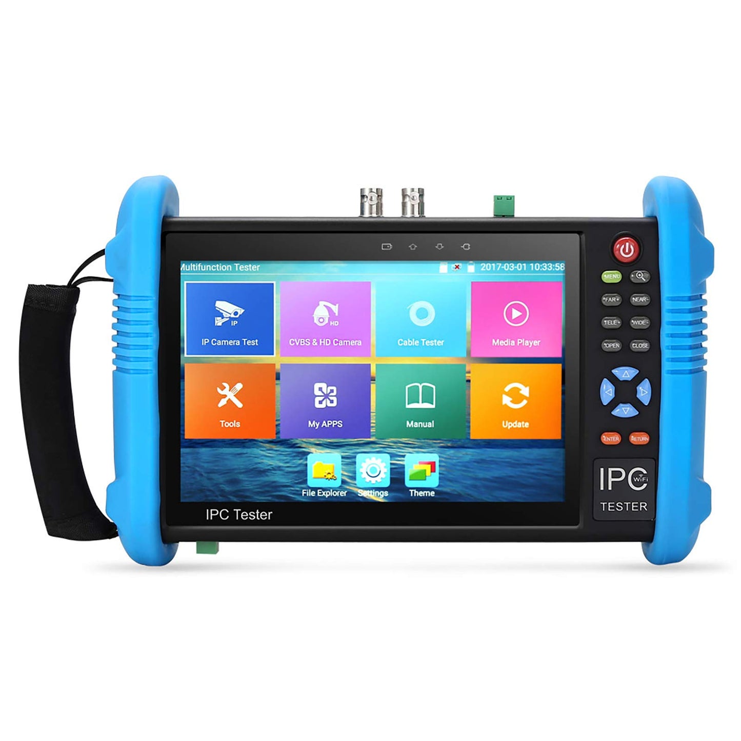 Koolertron 7" IPS Touch Screen 4K H.265 IP Camera Tester - IPC-9800 Plus,CCTV, CVBS, Analog Tester, Built-in WiFi, POE, HDMI, RJ45 TDR, Dual Window, 8GB TF Card, Firmware