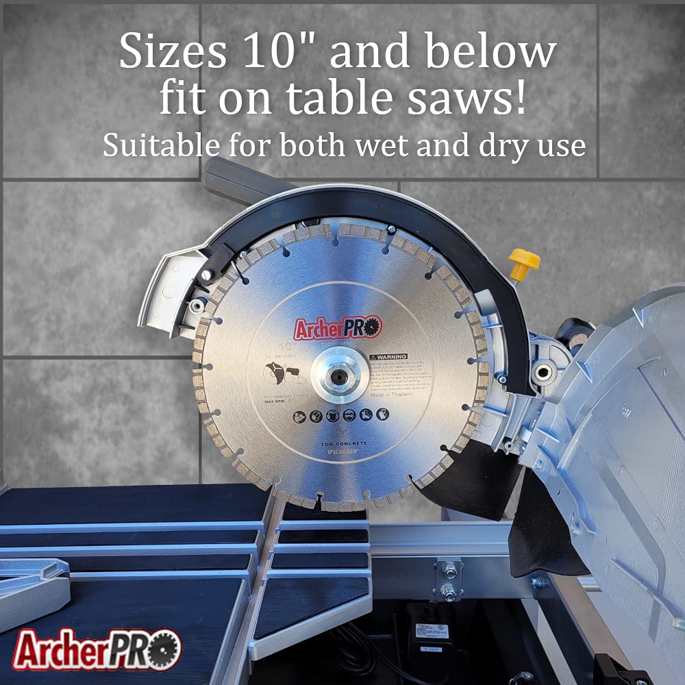 Archer PRO 18" in. Turbo Diamond Saw Blades for Fast Reinforced Concrete Cutting and Cured Concrete Cutting. for Cut-Off saws and Walk-Behind saws up to 13 HP.