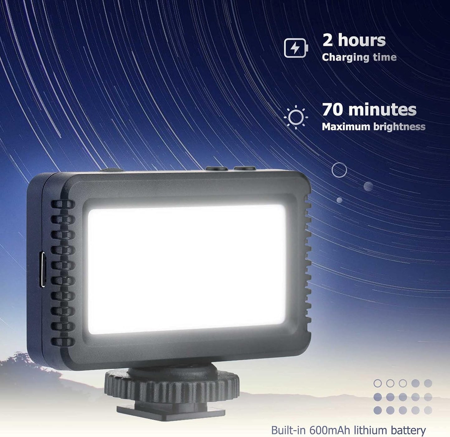 KIWIFOTOS ZV-1F ZV1F ZV-1 ZV1 ZV-E10 ZVE10 V1 R50 Mini LED Video Light for Sony II II Canon PowerShot EOS V & More