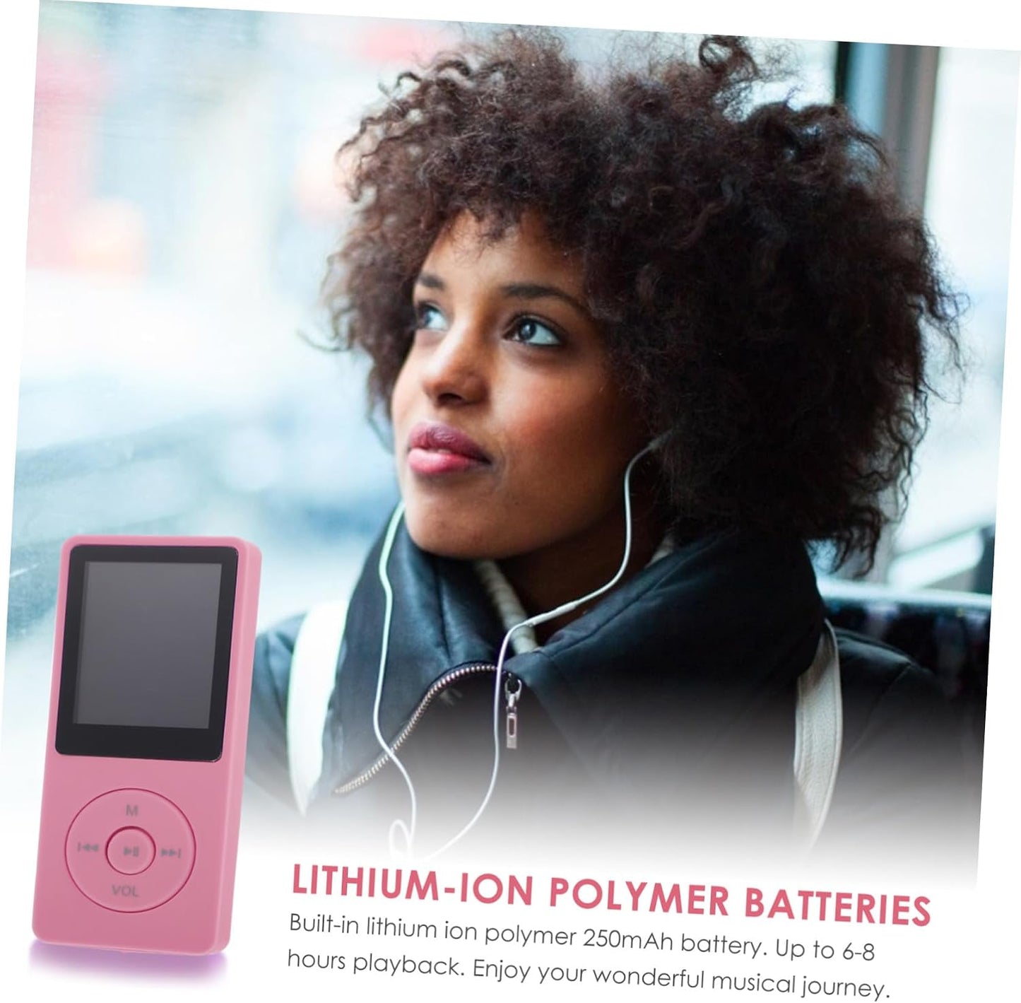 COOLHIYA Lossless Sound Player with Screen Portable Media Player for Students Supports Amv Formats Easy USB Transfer