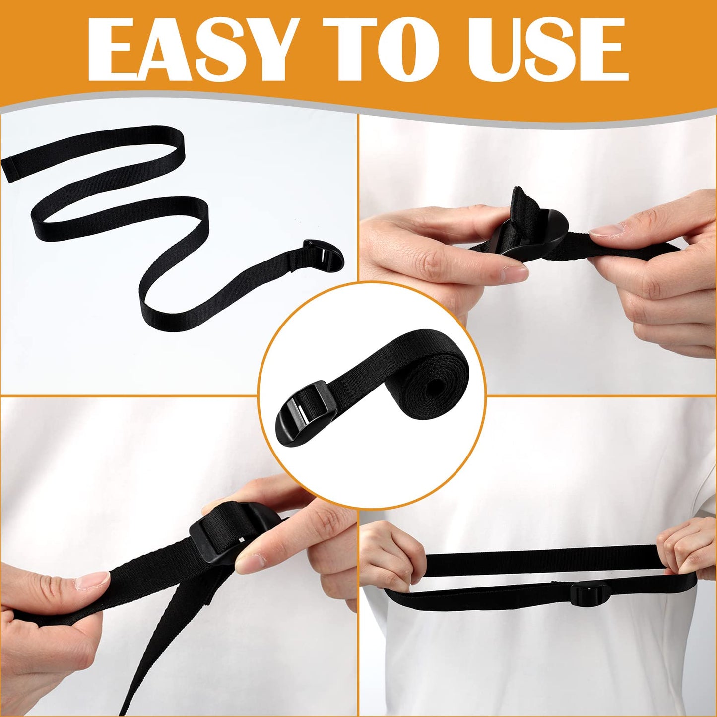 2 Pcs Arm Wrestling Competition Match Strap Non Slip Arm Wrestling Strap 40 Inch Long Exercise Armwrestling Training Equipment with Buckle, 1 Inch Width