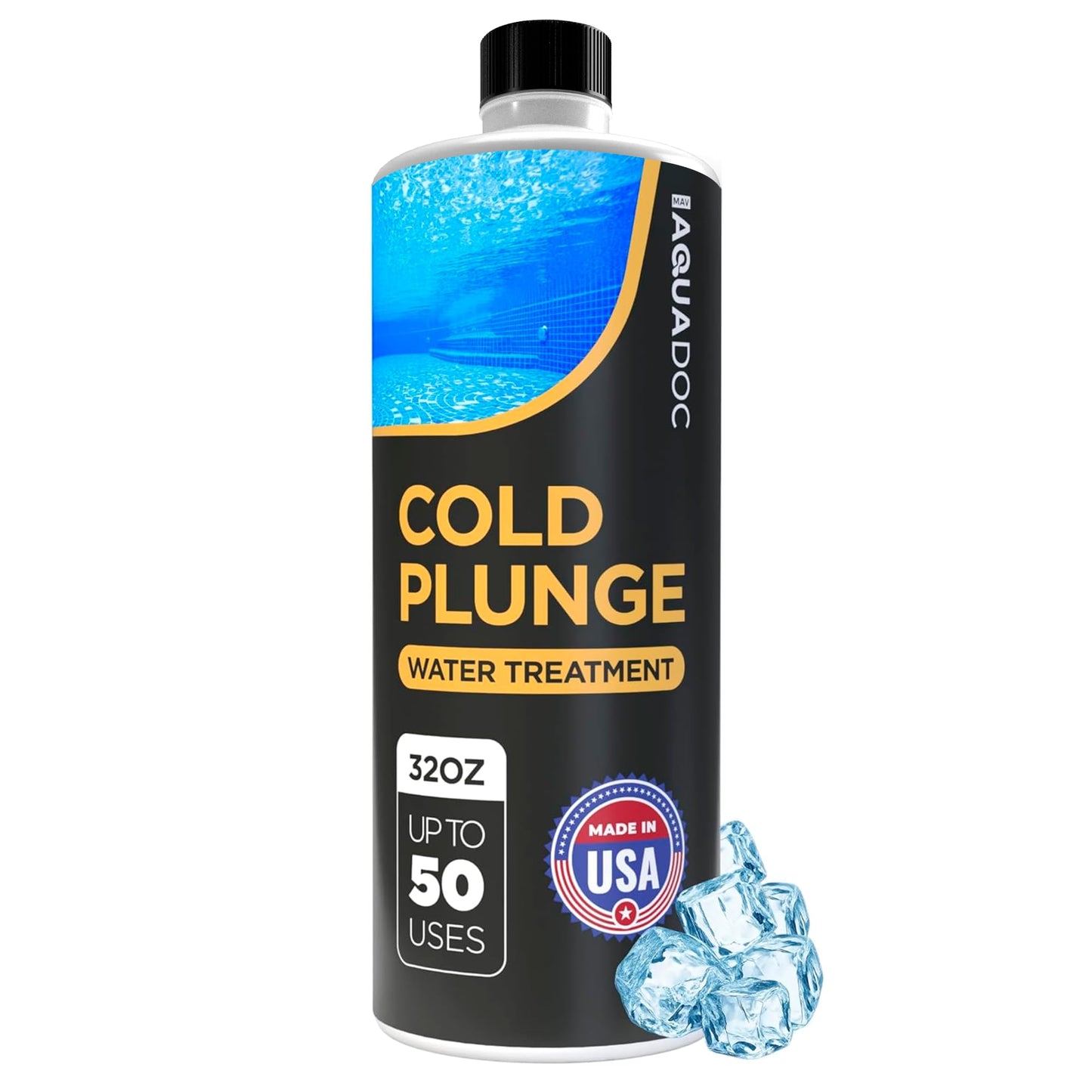 AquaDoc Cold Plunge Water Treatment - 32 oz - Ice Bath Cleaner and Water Stabilizer - Cold Plunge Weekly Treatment for Fresh Water - Made in USA